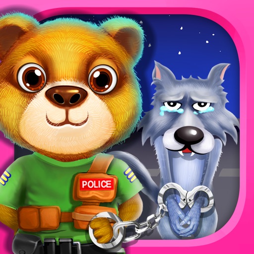 Teddy Bear Police and Naughty Wolf - Hero Rescue Game Icon