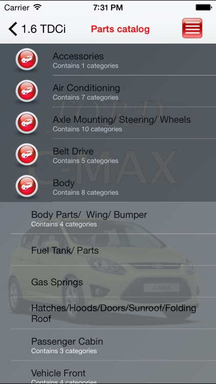Autoparts Ford C-max