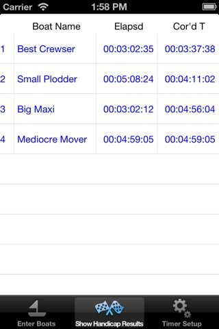 Sailing Handicap Calculator screenshot 2