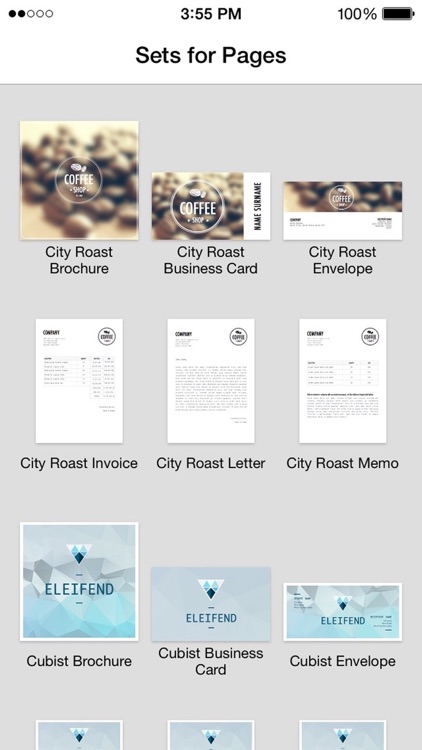 Sets for Pages