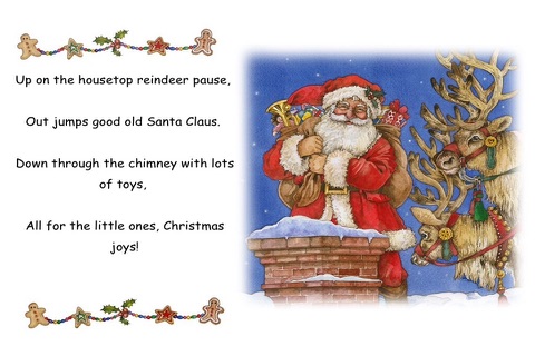 Up On The Housetop - Read along interactive Christmas eBook, songbook for kids, parents and teacher screenshot 2