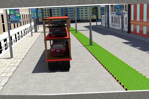 3D Car Transporter Truck Simulator - Real parking and trucker simulation game screenshot 2