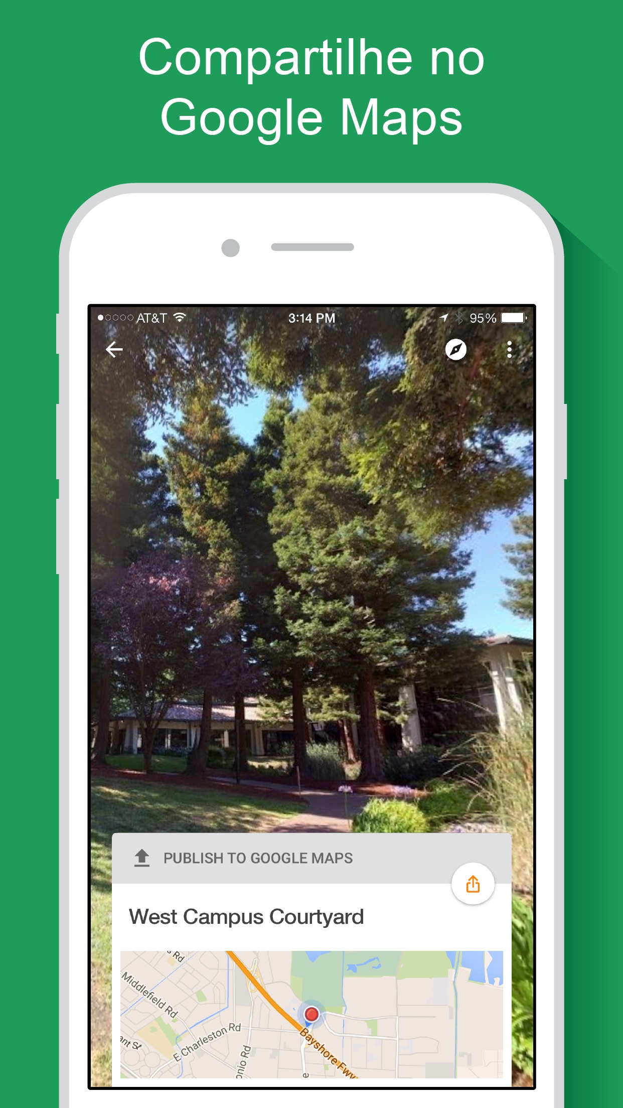 Screenshot do app Google Street View