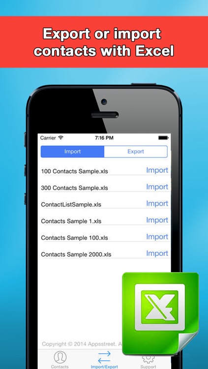 Contacts Backup - Data Export and Import