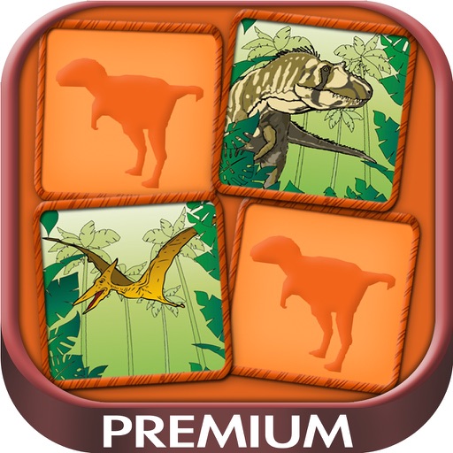 Dinosaurs Premium – pairs game: funny memory exercises for children icon