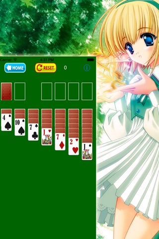 Anime Solitaire Deluxe - Free Vegas, Tri-Tower Style Fun Card Game With Beautiful Women! screenshot 2