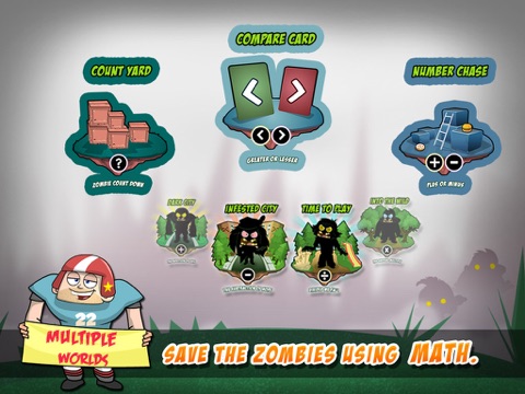 Math Vs Zombies - Math Games Grade K - 5 screenshot