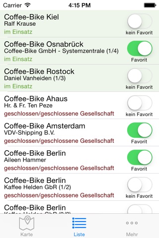 Coffee-Bike® screenshot 3