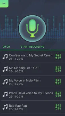 Captura de Pantalla 1 cambiador de voz (grabador de sonido) iphone