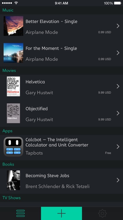 Mentio - App Movie Music Book Wish List