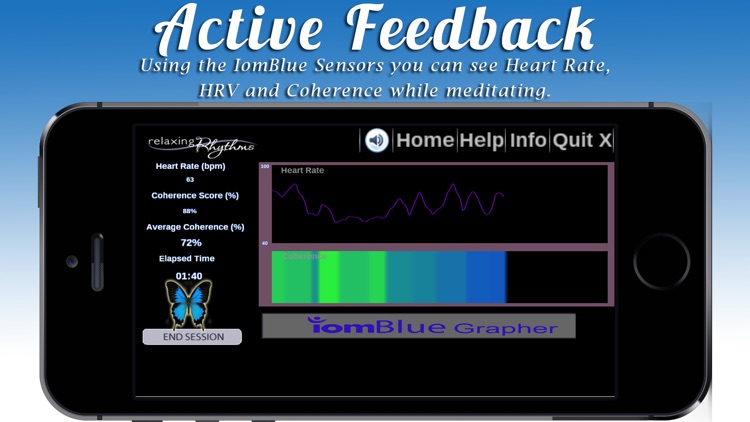 Relaxing Rhythms - Guided Meditation Program Incorporating Active Feedback and Heart Rate Variability For Optimal Results