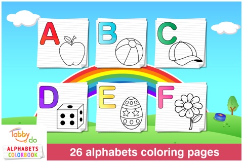 Tabbydo Alphabets Colorbook - Coloring game for preschoolers & toddlers screenshot 4