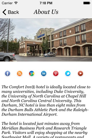 Comfort Inn Research Triangle Park Durham NC screenshot 2