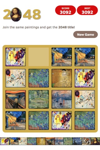 2048 Puzzle Game: Popular Paintings screenshot 2