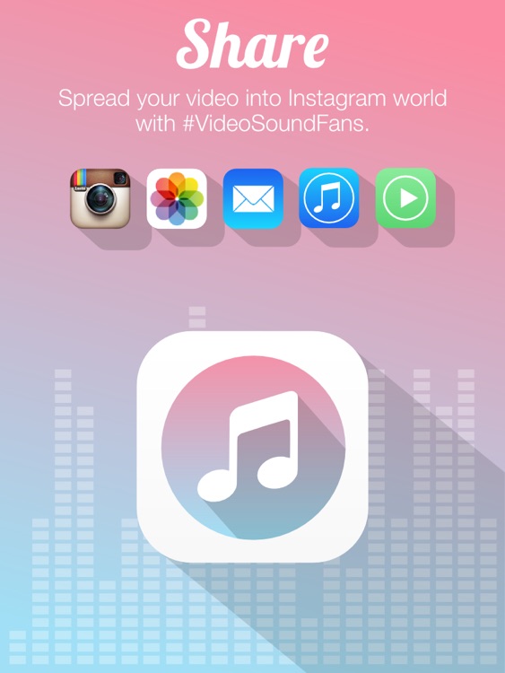 Video Sound for Instagram - Free Add Background Music to Video Clips and Share to Instagram Facebook Twitter for iPad Edition screenshot-4