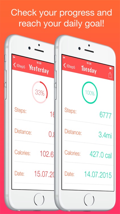 iStep5 - Pedometer - Daily Activity - Steps, Distance, Calories counter screenshot-3