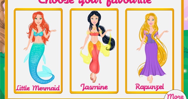 Princess stories dressup game