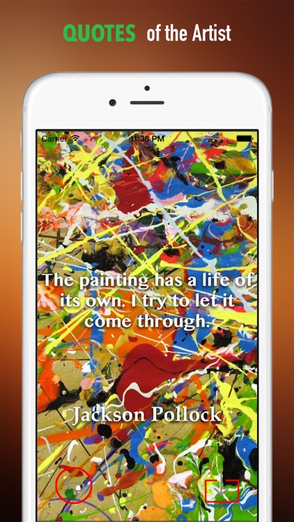 Jackson Pollock Paintings HD Wallpaper and His Inspirational Quotes Backgrounds Creator screenshot-3