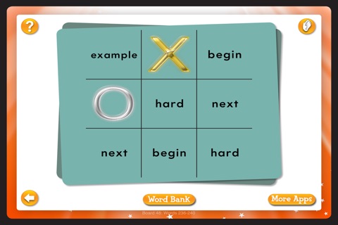 TicTacToe: Sight Words screenshot 2