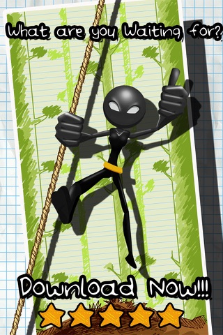 A Superhero Stickman Adventure - Climb The Rope screenshot 3