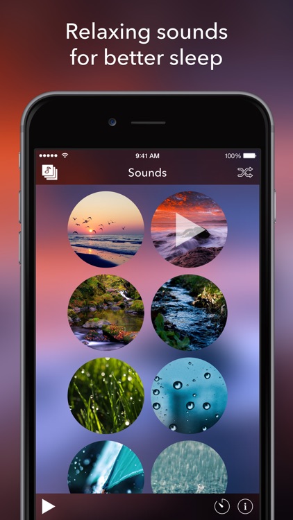 Relax Sounds PRO - Relaxing Nature & Ambient Melodies - Help for Better Sleep, Baby Calming & Insomnia screenshot-0