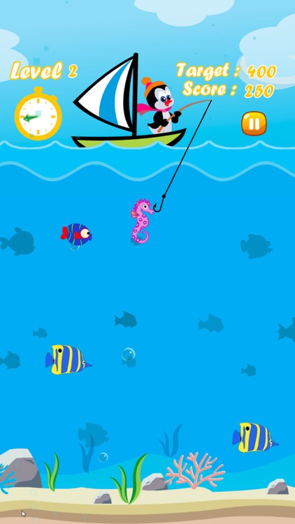 Penguin Fishing On Boat Free Game - Hook Of Fisher Evolution screenshot-3