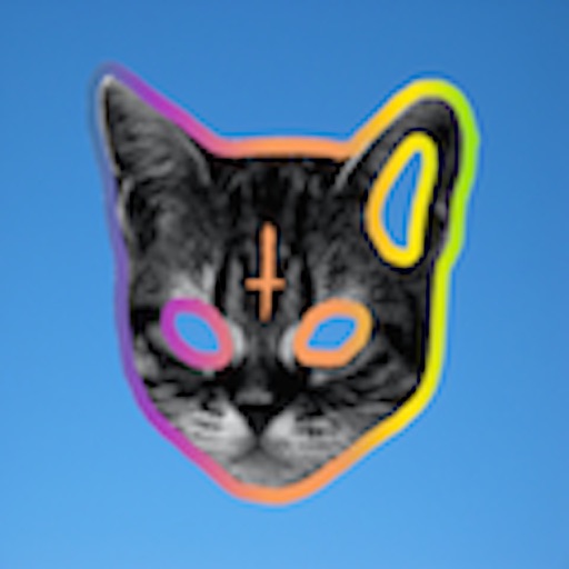 Flying Tron Cat Icon