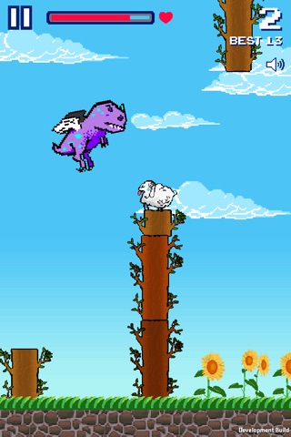 Flappy Dino And Sheeps screenshot 2