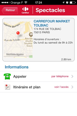 Carrefour spectacles screenshot 4