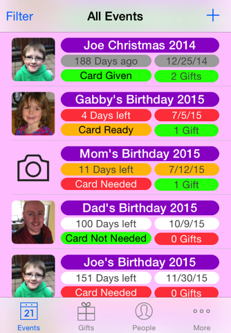 Gift List Free - Present and Card Planner for every Occasion screenshot 2