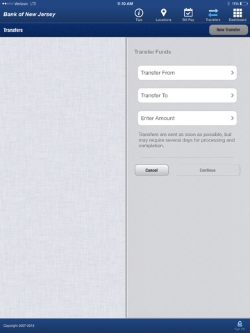 Bank of New Jersey for iPad screenshot 3