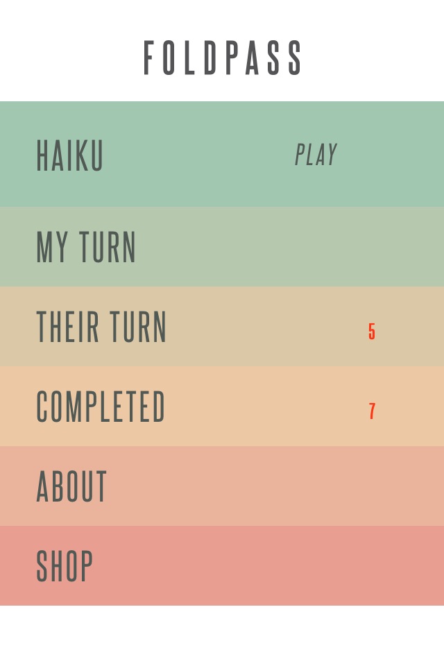 Foldpass - Creative Haiku Writing Game screenshot 2