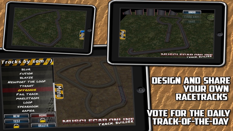 Muscle car: multiplayer racing with track builder
