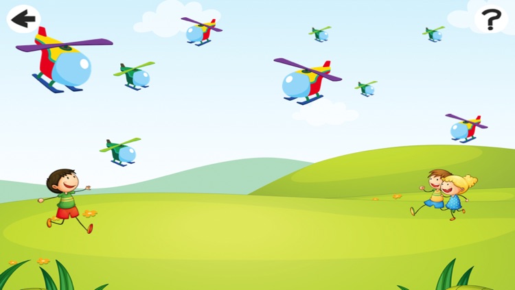 Helicopter-s Game: Learn and Play for Children with Flying Engines in the air