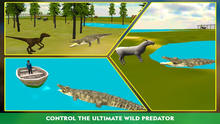 Crocodile Attack Simulator 3D – steer the wild alligator and hunt down farm animals