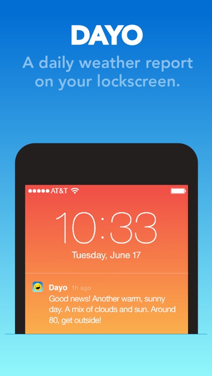 Dayo — Daily Weather on Your Lockscreen