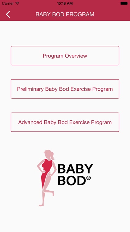 Baby Bod Exercise Tracker