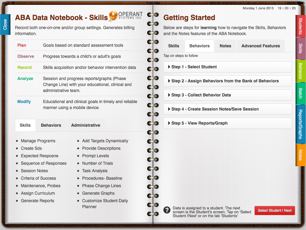 ABA Data Notebook - Behavior Version screenshot 2