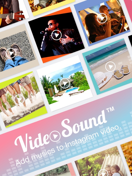 Video Sound for Instagram - Free Add Background Music to Video Clips and Share to Instagram Facebook Twitter for iPad Edition