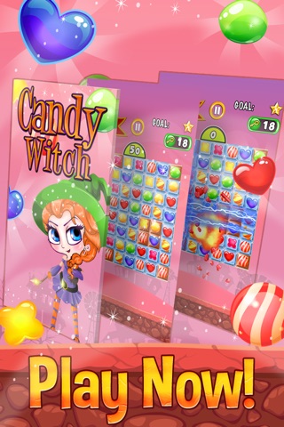 Candy Witch 2'016 - sweetest star and match-3 angry juice heroes swap free screenshot 4