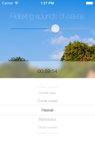 Relaxing sounds of waves (high-quality natural sound and with 24-hour countdown timer) screenshot 2