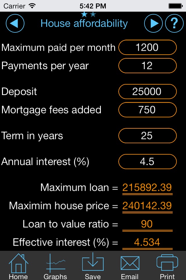 Finance.Calc - Loan, Mortgage, Option and Investment Calcs screenshot 2