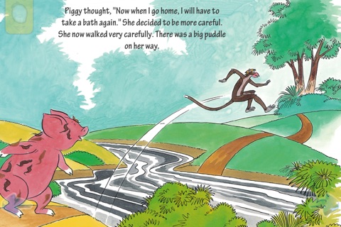 Piggy Tries To Stay Clean  - Interactive eBook in English for children with puzzles and learning games screenshot 4