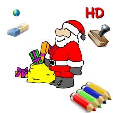 Activities of Christmas colorings for kids with colored pencils - 36 drawings to color with Santa Claus, christmas...