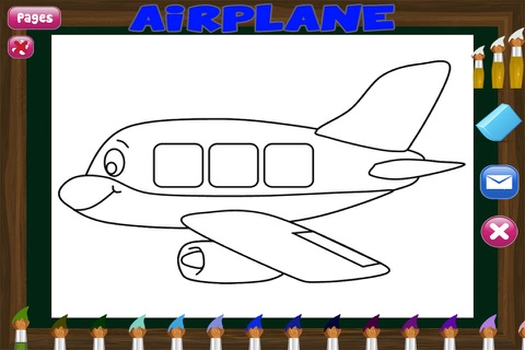 Airplanes and Trains Coloring Book - Art Plane and Friends: FREE App for Children screenshot 3
