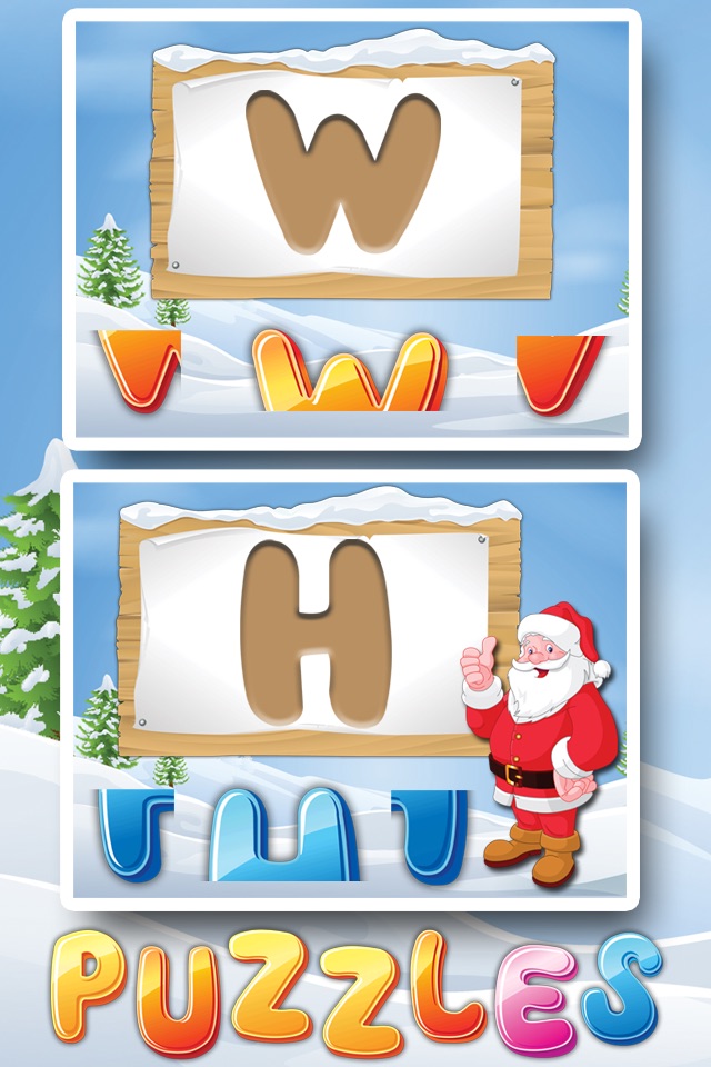 Letters with Santa Free - Kids Learn Alphabet and Letters screenshot 2