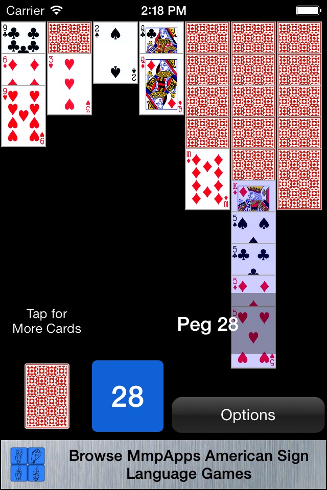 Cribbage Klondike screenshot 3