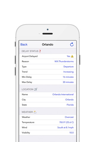 USAirportDelayStatus screenshot 2