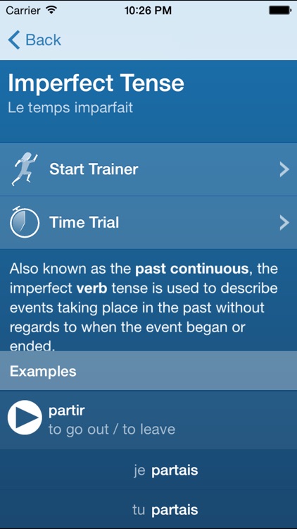 French Verbs Trainer