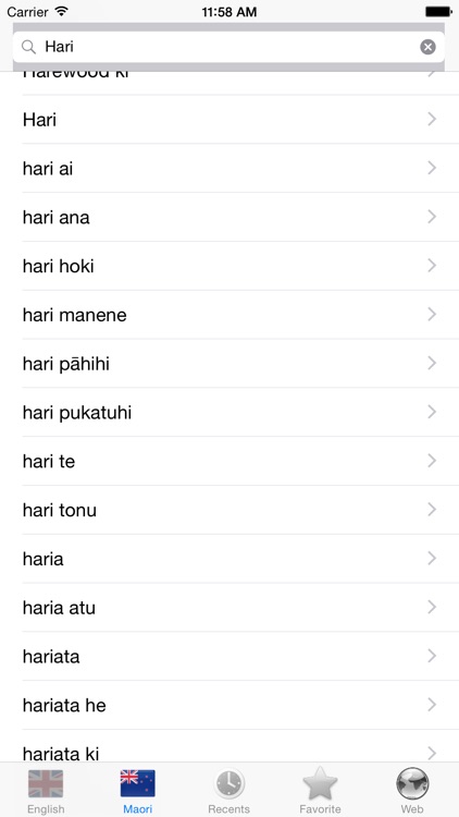 English Maori best dictionary translator - Papakupu pai Ingarihi Maori screenshot-4